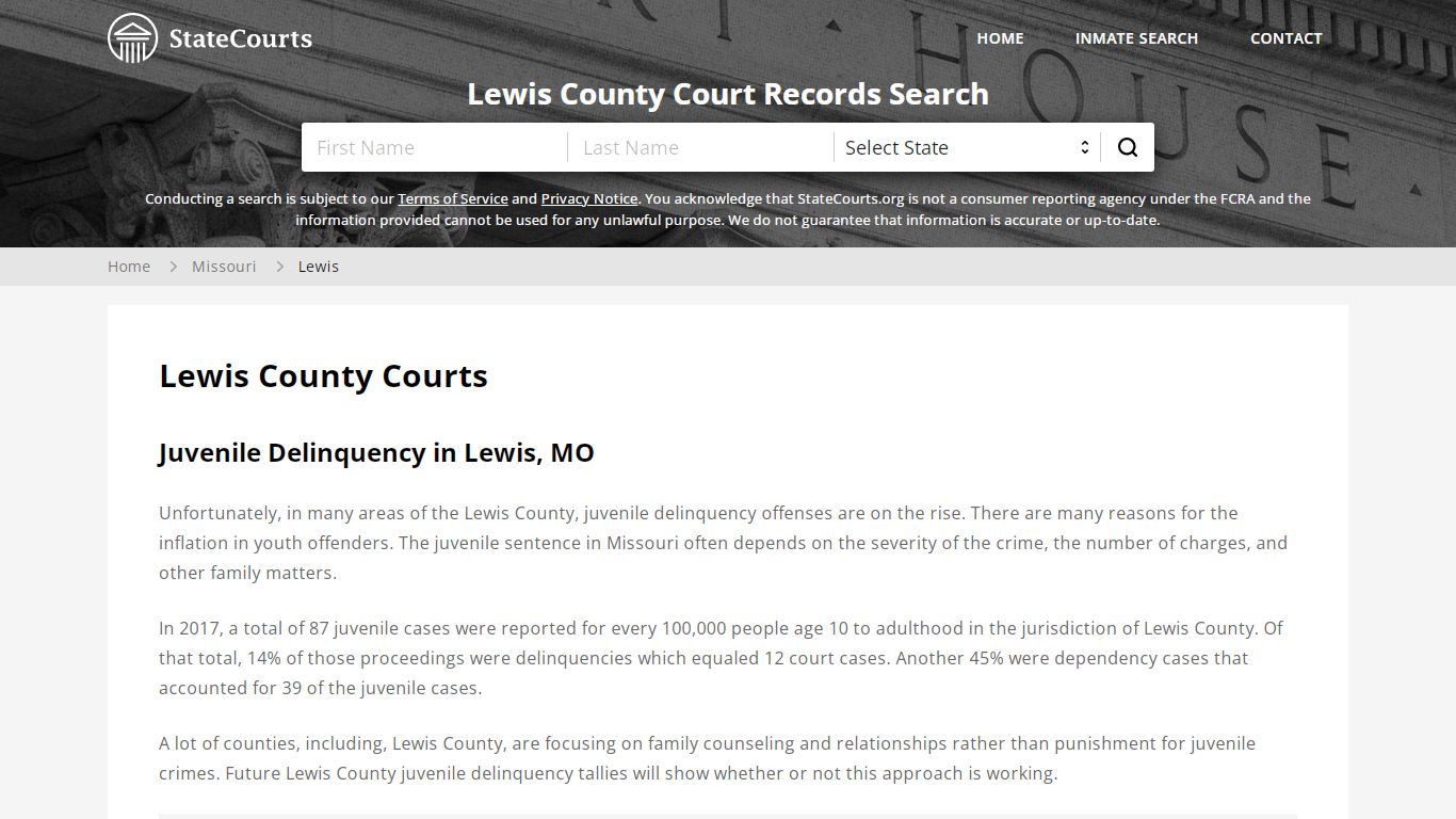 Lewis County, MO Courts - Records & Cases - StateCourts